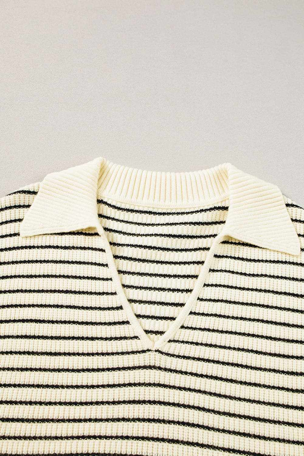 Collared striped tank top - sheer, stretchy - Love Salve